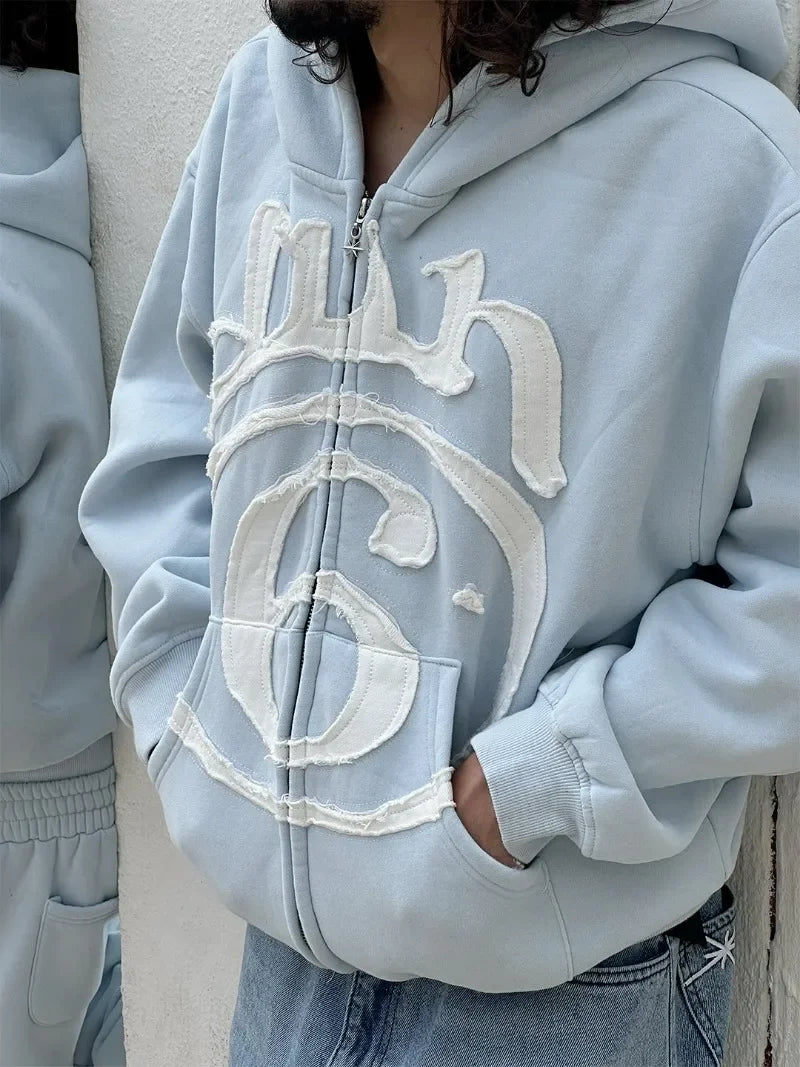 Baby Blue Archive Chenille Zip-Up
