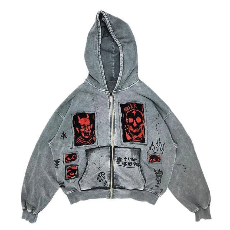 DEVIL ARCHIVE ZIP-UP HOODIE