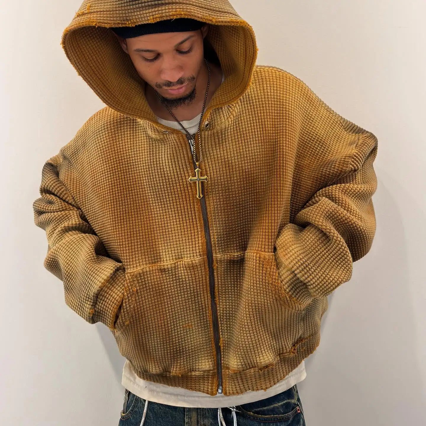 MUD-WASHED ARCHIVE ZIP-UP