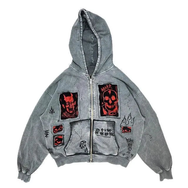 DEVIL ARCHIVE ZIP-UP HOODIE