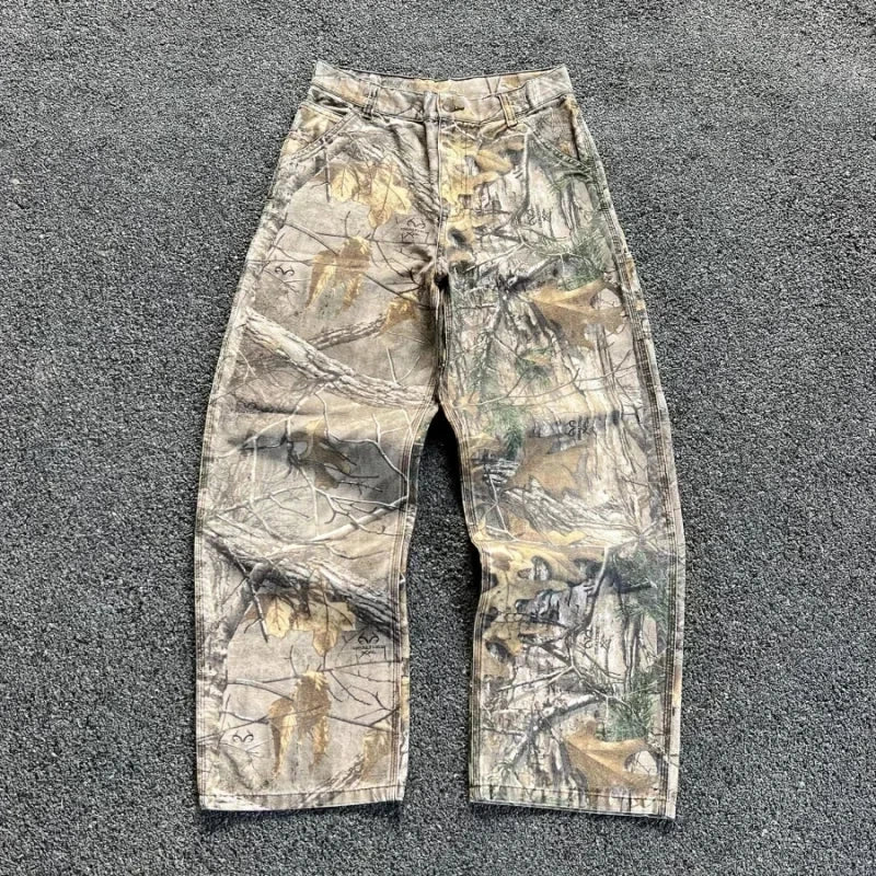 Ghost Camo Baggy Cargo Pants